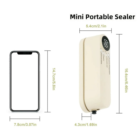 USB Rechargeable Portable Vacuum Sealer, includes sealing bags and a rapid vacuum pump. Space - saving design, suitable for vacuum packing snacks, meat, fruits, and vegetables for food preservation.GREEN - RnR Galore