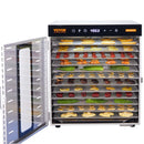 VEVOR 10 Trays Food Dehydrator Machine Stainless Steel 1000W Jerky Fruit Drying - RnR Galore