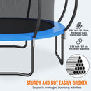 VEVOR 10FT Trampoline, 330 lbs Trampoline with Enclosure Net, Ladder, and Curved Pole, Heavy Duty Trampoline with Jumping Mat and Spring Cover Padding, Outdoor Recreational Trampolines for Kids Adults - RnR Galore