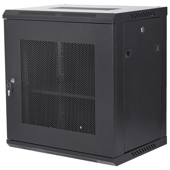 VEVOR 12U Wall Mount Network Server Cabinet, 15.5'' Deep, Server Rack Cabinet Enclosure, 200 lbs Max. Ground - mounted Load Capacity, with Locking Door Side Panels, for IT Equipment, A/V Devices - RnR Galore
