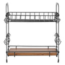 VEVOR 2 Tier Coffee Bar Organizer for Countertop w/ 12 Movable Hooks Mug Holder - RnR Galore