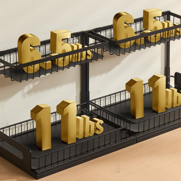 VEVOR 2 - Tier Wire Pull Out Cabinet Under Sink Basket Organizer 10.7"x14.2" 2PCS - RnR Galore