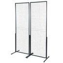 VEVOR 2' x 5.6' Grid Wall Panels Tower, 2 Packs Wire Gridwall Display Racks with T - Base Floorstanding, Double Side Gridwall Panels for Art Craft Shows, Retail Display with Extra Clips and Hooks - RnR Galore