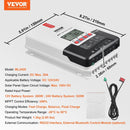 VEVOR 20A MPPT Solar Charge Controller, Auto DC Input, Solar Panel Regulator Charger with LCD Display Temperature Sensor Cable, for Sealed(AGM), Gel, Flooded and Lithium Battery Charging - RnR Galore