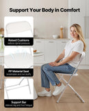 VEVOR 4 Pack Folding Chairs, Foldable Plastic Chairs with Heavy Duty Metal Frame, Portable Folding Card Table Chairs, Stackable Indoor Outdoor Seats for Home, Yard, Garden, Parties, Events, White - RnR Galore
