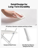 VEVOR 4 Pack Folding Chairs, Foldable Plastic Chairs with Heavy Duty Metal Frame, Portable Folding Card Table Chairs, Stackable Indoor Outdoor Seats for Home, Yard, Garden, Parties, Events, White - RnR Galore
