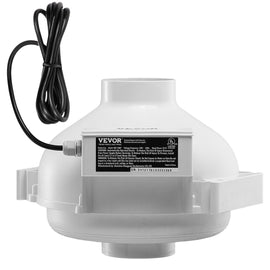 VEVOR 4" to 4.5" Radon Mitigation Fan System Quiet 190CFM Inline Duct Waterproof - RnR Galore