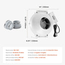 VEVOR 4" to 4.5" Radon Mitigation Fan System Quiet 380CFM Inline Duct Waterproof - RnR Galore