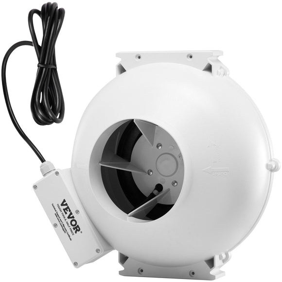 VEVOR 4" to 4.5" Radon Mitigation Fan System Quiet 380CFM Inline Duct Waterproof - RnR Galore