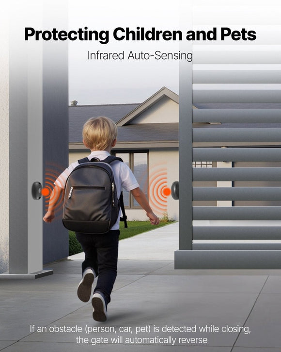 VEVOR 400W Electric Sliding Gate Opener 1000kg Chain Drive Infrared Sensor - RnR Galore