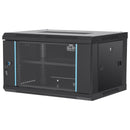VEVOR 6U Wall Mount Network Server Cabinet, 15.5'' Deep, Server Rack Cabinet Enclosure, 200 lbs Max. Ground - mounted Load Capacity, with Locking Glass Door Side Panels, for IT Equipment, A/V Devices - RnR Galore