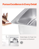 VEVOR 8 Qt 6 Pack Rectangle Chafing Dish Buffet Set Fullsize Pan Stainless Steel - RnR Galore