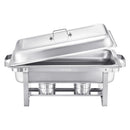 VEVOR 8 Qt 6 Pack Rectangle Chafing Dish Buffet Set Fullsize Pan Stainless Steel - RnR Galore