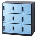 VEVOR 9 Doors Metal Storage Cabinet Employees Steel Storage Cabinet Office Black - RnR Galore
