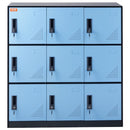 VEVOR 9 Doors Metal Storage Cabinet Employees Steel Storage Cabinet Office Black - RnR Galore