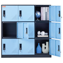 VEVOR 9 Doors Metal Storage Cabinet Employees Steel Storage Cabinet Office Black - RnR Galore
