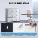 VEVOR 9 Doors Metal Storage Cabinet Employees Steel Storage Cabinet Office Gray - RnR Galore