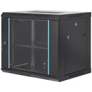 VEVOR 9U Wall Mount Network Server Cabinet, 39.37 cm Deep, Server Rack Cabinet Enclosure, 90.7 kg Max. Ground - mounted Load Capacity, with Locking Glass Door Side Panels, for IT Equipment, A/V Devices - RnR Galore