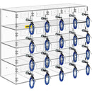 VEVOR Acrylic Cell Phone Locker Box Storage Cabinet Pocket w/Keys 20 Slots Clear - RnR Galore