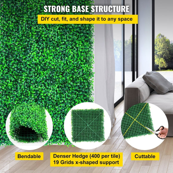 20 PCS Artificial Boxwood Hedge Panels, Privacy Screen for Indoor/Outdoor Decoration - RnR Galore