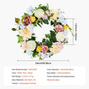 VEVOR Artificial Decorative Wreath 60.96 cm White Pink Yellow Peonies Hydrangeas - RnR Galore