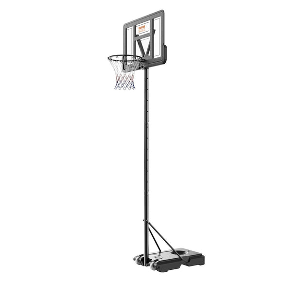 VEVOR Basketball Hoop, 4 - 10 ft Adjustable Height Portable Backboard System, 44 inch Basketball Hoop & Goal, Kids & Adults Basketball Set with Wheels, Stand, and Fillable Base, for Outdoor/Indoor - RnR Galore