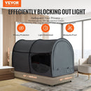 VEVOR Bed Tent, Pongee Fabric, 4 Doors Breathable Dream Tent with 7 mm Fiber Poles on Bed Privacy, Full Size Block out Light Sleeping Bed Canopy, Fit for Kids Playhouse and Adults Sleeping Tent - RnR Galore