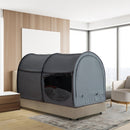 VEVOR Bed Tent, Pongee Fabric, 4 Doors Breathable Dream Tent with 7 mm Fiber Poles on Bed Privacy, Full Size Block out Light Sleeping Bed Canopy, Fit for Kids Playhouse and Adults Sleeping Tent - RnR Galore