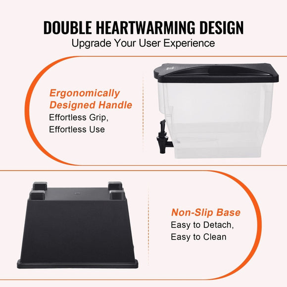 VEVOR Beverage Dispenser, 3 Gallon Drink Dispenser for Parties, Plastic Juice Dispenser with Stand Spigot Lid, Iced Tea Lemonade Juice Water Dispenser, for Restaurants, Hotels, Parties - RnR Galore