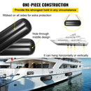 VEVOR Boat Fenders, 10" x 28" Ribbed Fender, 4 Pack Boat Bumpers, Hole Through Middle Ribbed Inflatable Boat Fender with 4 Ropes, for Pontoon Boat Sailboat, Ski Boat, Black - RnR Galore