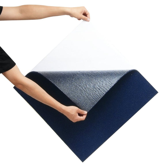 VEVOR Carpet Tiles Peel and Stick, Squares Self Adhesive Carpet Floor Tile, Soft Padded Carpet Tiles, Easy Install DIY for Bedroom Living Room Indoor Outdoor (15Tiles, Dark Blue) - RnR Galore