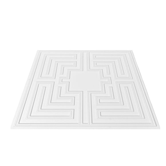 VEVOR Ceiling Tiles 12 - Pack 24 x 24 in PVC Easy Installation White Echo Pattern - RnR Galore