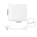 VEVOR Ceiling Tiles 12 - Pack 24 x 24 in PVC Easy Installation White Echo Pattern - RnR Galore