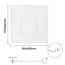 VEVOR Ceiling Tiles 12 - Pack 24 x 24 in PVC Easy Installation White Geometric - RnR Galore