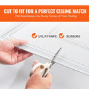 VEVOR Ceiling Tiles 12 - Pack 24 x 24 in PVC Easy Installation White Geometric - RnR Galore