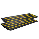 VEVOR Curb Ramp, 2 Pack, 6.5 cm Rise, Rubber Driveway Ramps, Heavy Duty 15 tons Weight Capacity Threshold Ramp, Curbside Bridge Ramps for Loading Dock Garage Sidewalk, Expandable Full Ramp Set - RnR Galore
