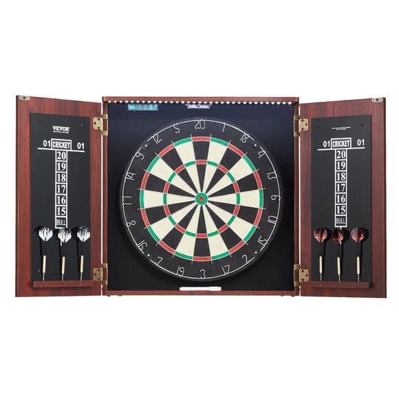 VEVOR Dartboard and Cabinet Set Official Size Complete Accessory Steel Tip Dart - RnR Galore