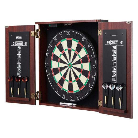 VEVOR Dartboard and Cabinet Set Official Size Complete Accessory Steel Tip Dart - RnR Galore