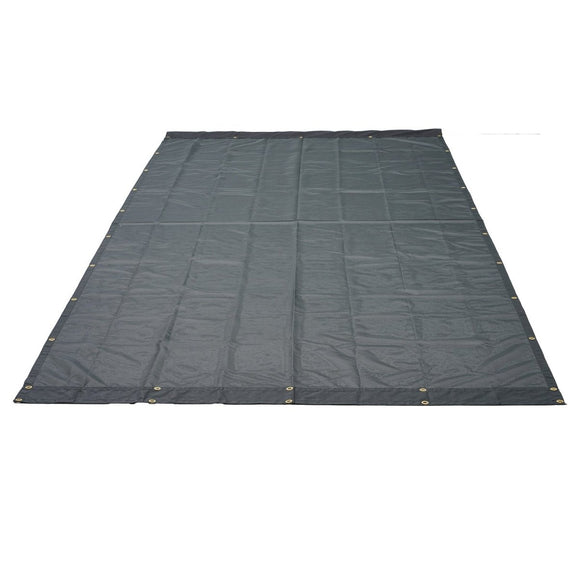 VEVOR Dump Truck Mesh Tarp, 5 x 14 ft, PVC Coated Black Heavy Duty Cover with 5.5" 18oz Double Pocket, Brass Grommets, Reinforced Double Needle Stitch Webbing Fits Manual or Electric Dump Truck System - RnR Galore