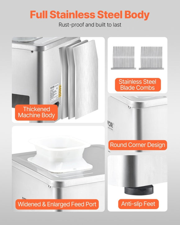 VEVOR Electric Meat Cutter Machine 550W Commercial Meat Slicer Cutting Machine - RnR Galore