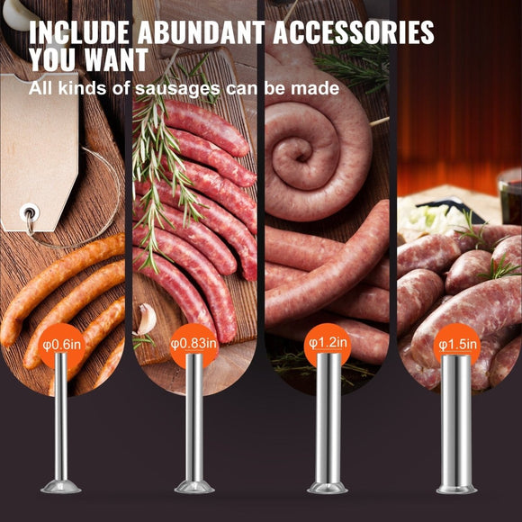 VEVOR Electric Sausage Stuffer 15L Variable Speed Sausage Maker Stainless Steel - RnR Galore
