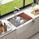 VEVOR Farmhouse Kitchen Sink, 304 Stainless Steel Drop - In Sinks, Top Mount Single Bowl Basin with Ledge & Accessories, Household Dishwasher Sinks for Workstation, Prep Kitchen, and Bar Sink, 30 inch - RnR Galore