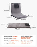 VEVOR Floor Chair, 6 - Position Adjustable Meditation Chair with Back Support, Folding Sofa Chair for Reading TV Watching and Gaming, Portable Floor Seat Lounge Sofa Chair for Kids Teens Adults, Gray - RnR Galore