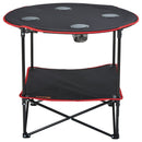 VEVOR Folding Camping Table, Outdoor Portable Side Tables, Lightweight Fold Up Table, 600D Oxford Fabric & Steel Ultra Compact Work Table with Large Storage & Carry Bag, For Beach Picnic, 28.3"x24" - RnR Galore