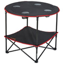VEVOR Folding Camping Table, Outdoor Portable Side Tables, Lightweight Fold Up Table, 600D Oxford Fabric & Steel Ultra Compact Work Table with Large Storage & Carry Bag, For Beach Picnic, 28.3"x24" - RnR Galore