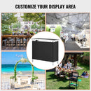 VEVOR Folding Portable Bar Table, Tradeshow Podium Table for Indoor, Outdoor, Party, Picnic, Exhibition, Includes Carrying Case, Storage Shelf and Black Skirt, 38.39" x 15.16" x 34.25“ - RnR Galore