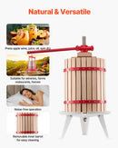 VEVOR Fruit Wine Press Manual Press for Wine Making 4.75 Gal/18L Wood Basket - RnR Galore