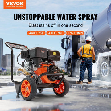 VEVOR Gas Pressure Washer Gas Powered Washer 4400 PSI 4.0 GPM 390cc 5 Nozzles - RnR Galore