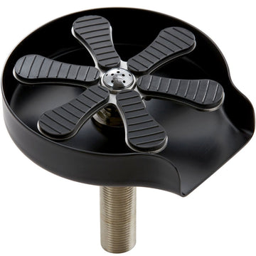 VEVOR Glass Rinser, 10 Powerful Spraying Jets Rotating Cup Rinser for Sink, 304 Stainless Steel Faucet Cup Washer & Silicone Nonslip Pad for Baby Bottle, Glass Cup, Wine Glass (Matte Black Base) - RnR Galore