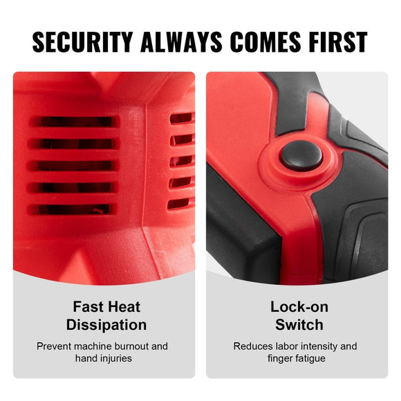 VEVOR Handheld Electric Concrete Vibrator 960W 2M Shaft Air Bubble Remover - RnR Galore